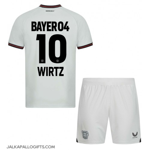 Bayer Leverkusen Florian Wirtz #10 Vieras Peliasu Lasten 2023-24 Lyhythihainen (+ Lyhyet housut)